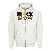 Oatmeal Heather black excellence Zipper Hoodie - MaliasSmallBusiness