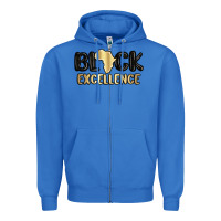 True Royal black excellence Zipper Hoodie - MaliasSmallBusiness
