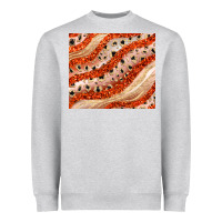 Heather Grey orange glitter Heavyweight Sweatshirt - JahusDesignShop