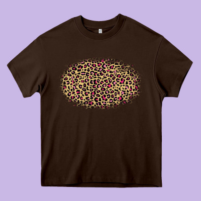 Heavy Core Tee leopard pattern
