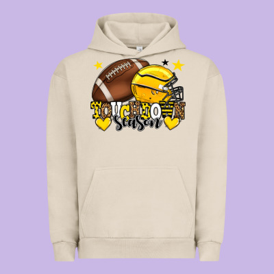 Touchdown Season American Football Yellow Team Urban Hoodie Designed By Howdyjamesfarm