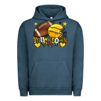Pigment Midnight Navy Touchdown season American Football yellow team Urban Hoodie - HowdyJamesFarm