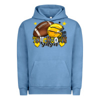 Pigment Pebble Blue Touchdown season American Football yellow team Urban Hoodie - HowdyJamesFarm