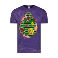 Cloud Purple american football and western roses teardrop Vintage Tee - BundleAndBundleShop