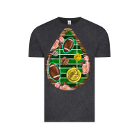 Vintage Black american football and western roses teardrop Vintage Tee - BundleAndBundleShop