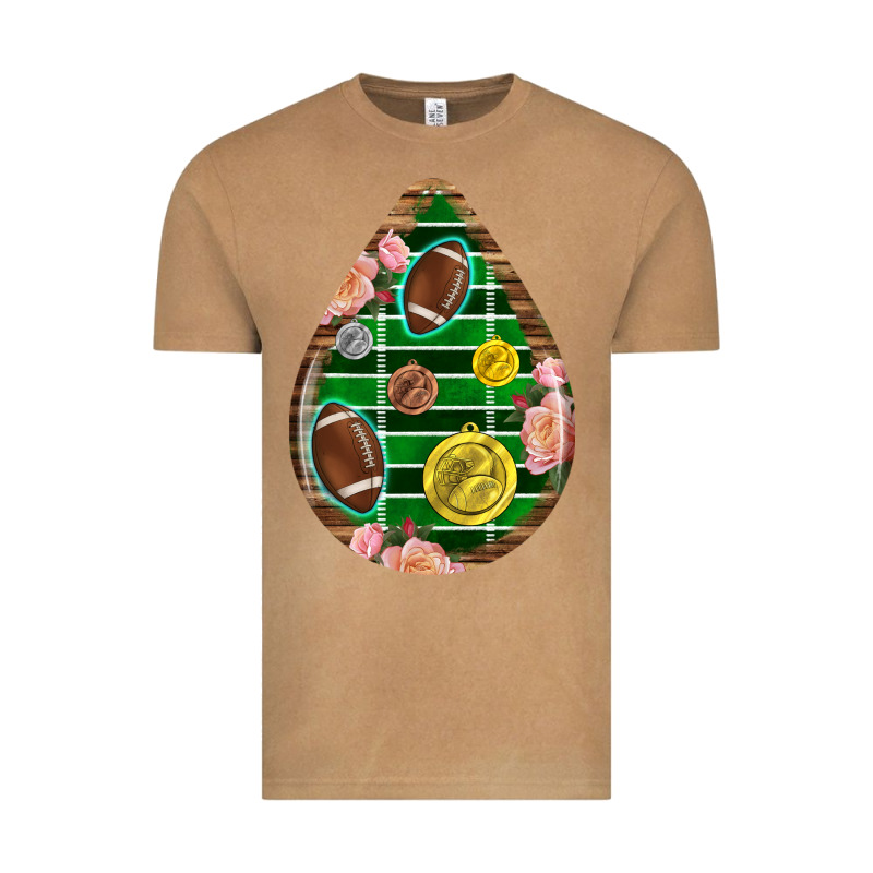 American Football And Western Roses Teardrop Vintage Tee by BundleAndBundleShop | Teevron
