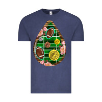 Vintage Denim american football and western roses teardrop Vintage Tee - BundleAndBundleShop