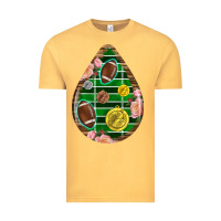 Vintage Mustard american football and western roses teardrop Vintage Tee - BundleAndBundleShop