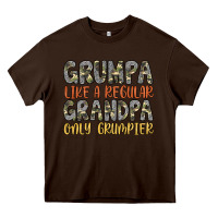 Chocolate Brown grumpa like a regular grandpa only grumpier Heavy Core Tee - Artiststas