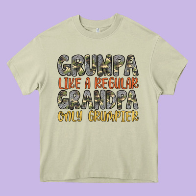 Grumpa Like A Regular Grandpa Only Grumpier Heavy Core Tee Designed By Artiststas