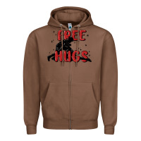 Chestnut free hugs Zipper Hoodie - MaliasSmallBusiness