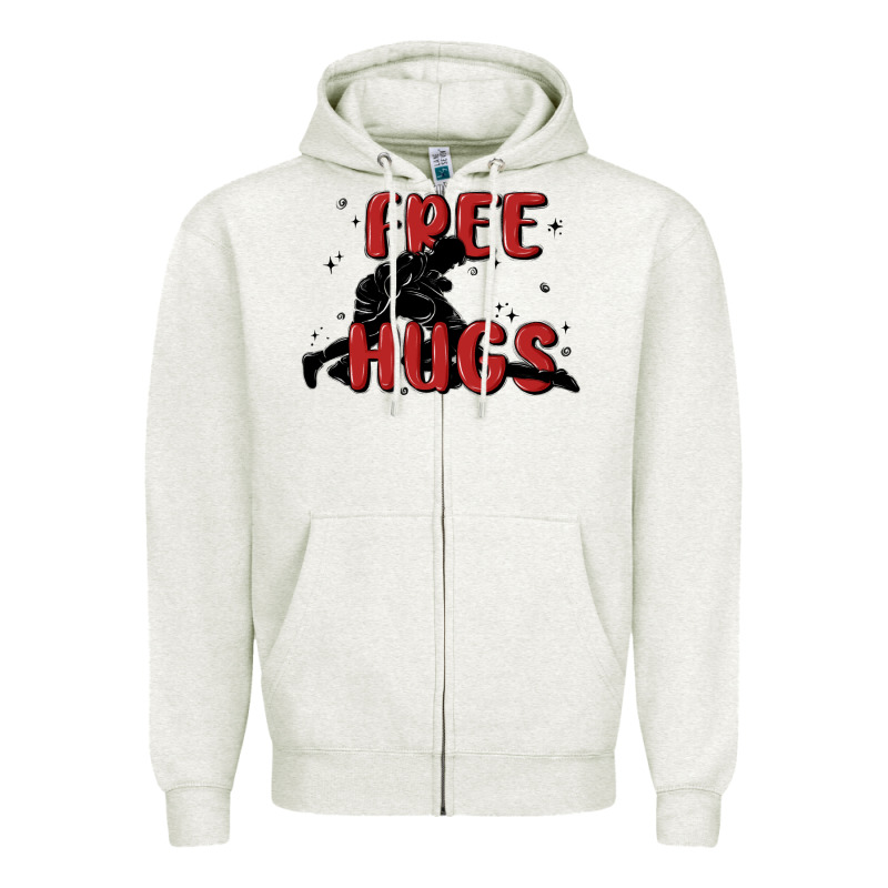 Free Hugs Zipper Hoodie by MaliasSmallBusiness | Teevron