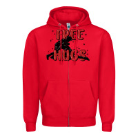 Red free hugs Zipper Hoodie - MaliasSmallBusiness