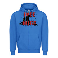 True Royal free hugs Zipper Hoodie - MaliasSmallBusiness