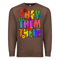 Chestnut They Them Their Pride LGBTQ Premium Sweatshirt - BundleAndBundleShop