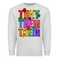Dove Grey They Them Their Pride LGBTQ Premium Sweatshirt - BundleAndBundleShop