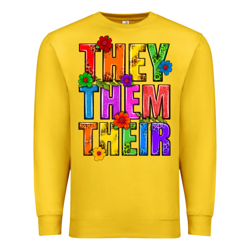 They Them Their Pride Lgbtq Premium Sweatshirt by BundleAndBundleShop | Teevron