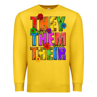 Lemon They Them Their Pride LGBTQ Premium Sweatshirt - BundleAndBundleShop