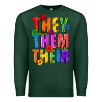 Sports Green They Them Their Pride LGBTQ Premium Sweatshirt - BundleAndBundleShop