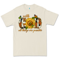 Bone With god all things are possible with sunflower Premium Tee - texasbilliewilder