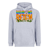 Heather Grey LGBTQ+ Rainbows Reign Heavyweight Hoodie - BundleAndBundleShop