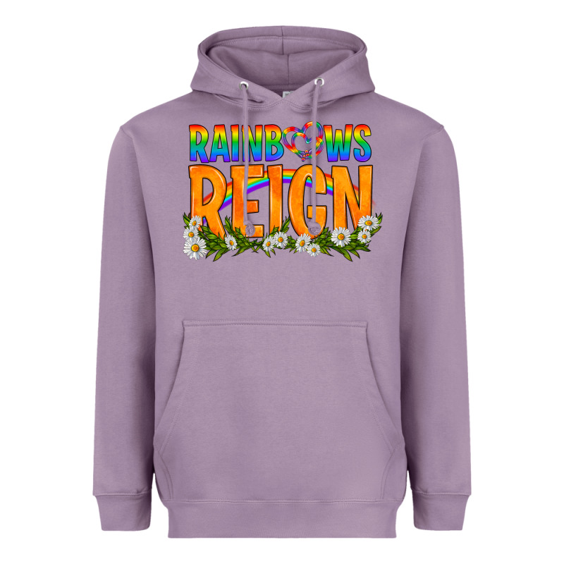 Lgbtq+ Rainbows Reign Heavyweight Hoodie by BundleAndBundleShop | Teevron