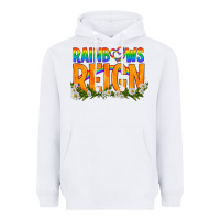 White LGBTQ+ Rainbows Reign Heavyweight Hoodie - BundleAndBundleShop