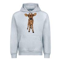 Heather Grey Baby cow Urban Hoodie - HowdyJamesFarm