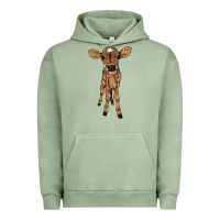 Pigment Oil Green Baby cow Urban Hoodie - HowdyJamesFarm