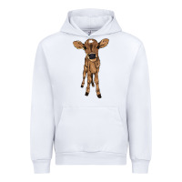 White Baby cow Urban Hoodie - HowdyJamesFarm