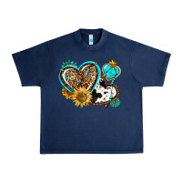 Navy western leopard pride  hearts Urban Heavy Tee - AdoDesignShop