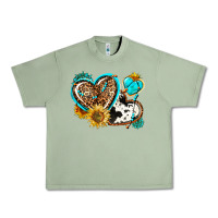 Oil Green western leopard pride  hearts Urban Heavy Tee - AdoDesignShop