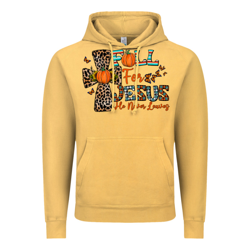 Fall For Jesus He Never Leaves Vintage Hoodie by CowhideDigitalArt | Teevron