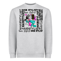 Heather Grey hair stylist elementary Heavyweight Sweatshirt - AdoDesignShop