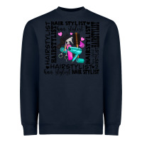 Navy hair stylist elementary Heavyweight Sweatshirt - AdoDesignShop