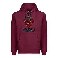 Burgundy Peace Love America Premium Hoodie - Bettercallsaul