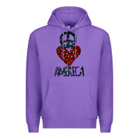 Purple Peace Love America Premium Hoodie - Bettercallsaul