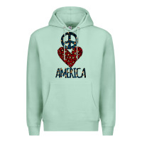 Seafoam Peace Love America Premium Hoodie - Bettercallsaul