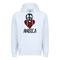 White Peace Love America Premium Hoodie - Bettercallsaul
