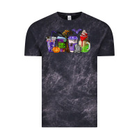 Cloud Black halloween coffee cups Vintage Tee - AdoDesignShop