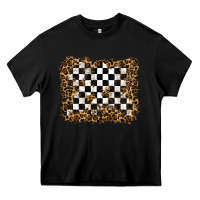 Black racing leopard background Heavy Core Tee - RanaPortraitStore