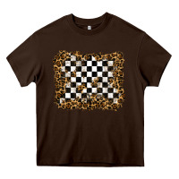 Chocolate Brown racing leopard background Heavy Core Tee - RanaPortraitStore