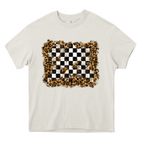 Cream racing leopard background Heavy Core Tee - RanaPortraitStore