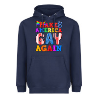 Navy Make America Gay Again Heavyweight Hoodie - BundleAndBundleShop