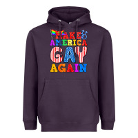 Plum Make America Gay Again Heavyweight Hoodie - BundleAndBundleShop