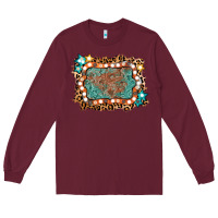Burgundy light western frame Long Sleeve Tee - AdoDesignShop