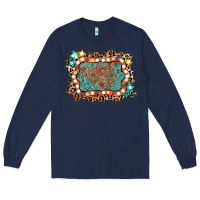 Navy light western frame Long Sleeve Tee - AdoDesignShop