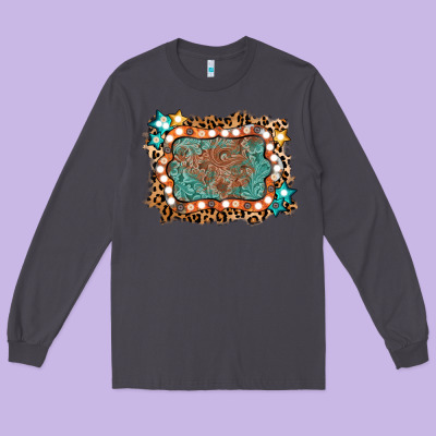 Light Western Frame Long Sleeve Tee Designed By Adodesignshop