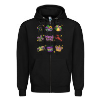 Black god says i am mardi gras Zipper Hoodie - MaliasSmallBusiness