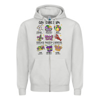 Dove Grey god says i am mardi gras Zipper Hoodie - MaliasSmallBusiness